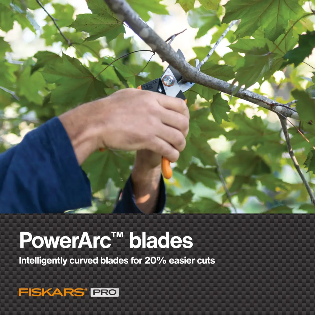 Fiskars Pro Bypass Pruning Shears 1" Cut Capacity | PowerArc Steel Blades for Easier Cuts - view 3