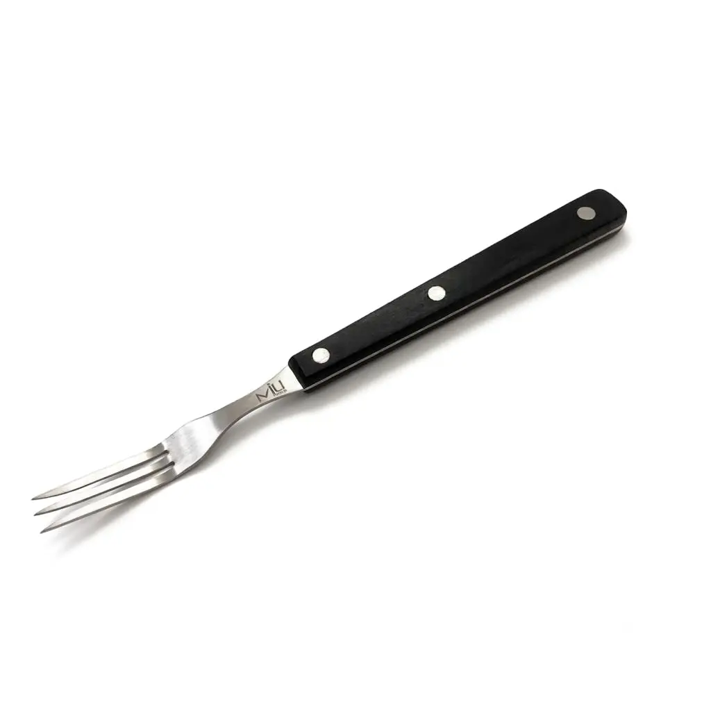 WALLFARM Stainless Steel 3 Prong Granny Fork, 10 Inch | Compact Kitchen Carving & Serving Tool - main product image
