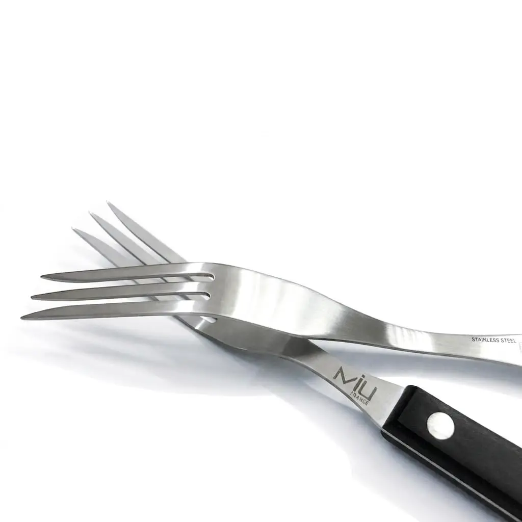 WALLFARM Stainless Steel 3 Prong Granny Fork, 10 Inch | Compact Kitchen Carving & Serving Tool - view 5