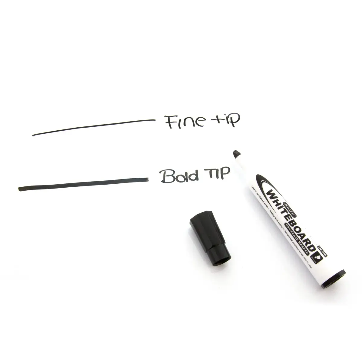 BAZIC PRODUCTS Black Chisel Tip Dry Erase Markers, 6 Count (2 x 3-Pack) | Low-Odor Ink for Whiteboards & Glass - view 5