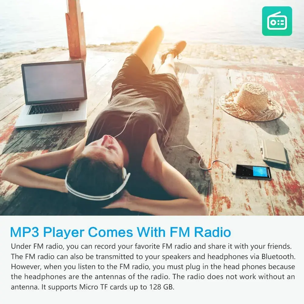 MUSRUN 64GB MP3 Player with Bluetooth & Armband | 64GB (64GB Micro SD Card Included) - view 6