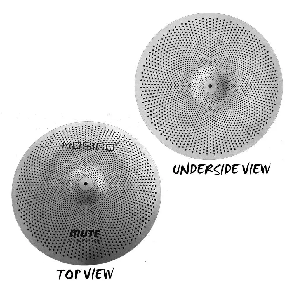 Arborea Silver Low Volume Cymbal Pack Mute Set 5 Pieces | Practice Quiet Cymbal Set for Drum Sets - view 5