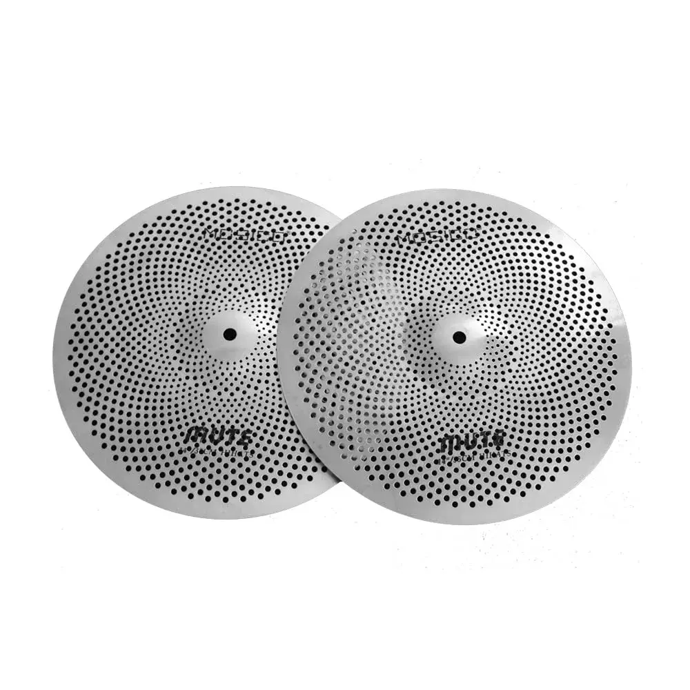 Arborea Silver Low Volume Cymbal Pack Mute Set 5 Pieces | Practice Quiet Cymbal Set for Drum Sets - view 6
