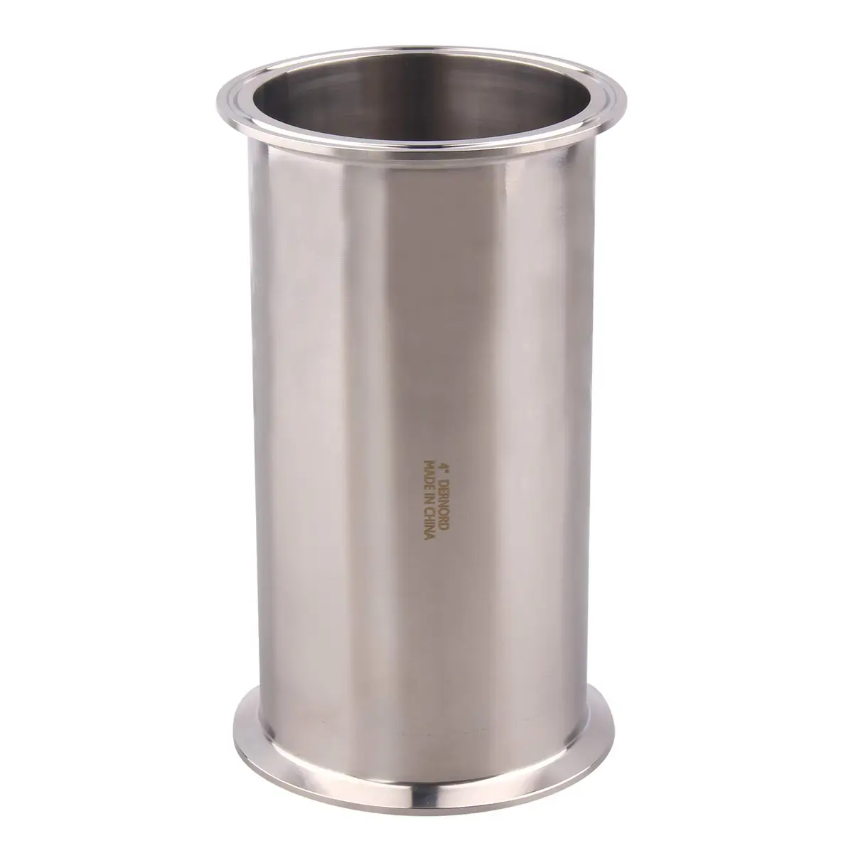 DERNORD Sanitary Spool Tube with Clamp Ends, Stainless Steel 304, 8 Inch | Seamless Round Tubing for Sanitary Use - main product image