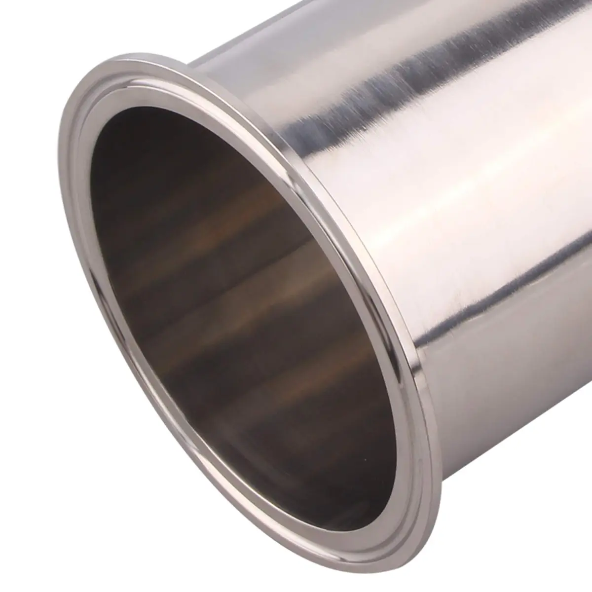 DERNORD Sanitary Spool Tube with Clamp Ends, Stainless Steel 304, 8 Inch | Seamless Round Tubing for Sanitary Use - view 5