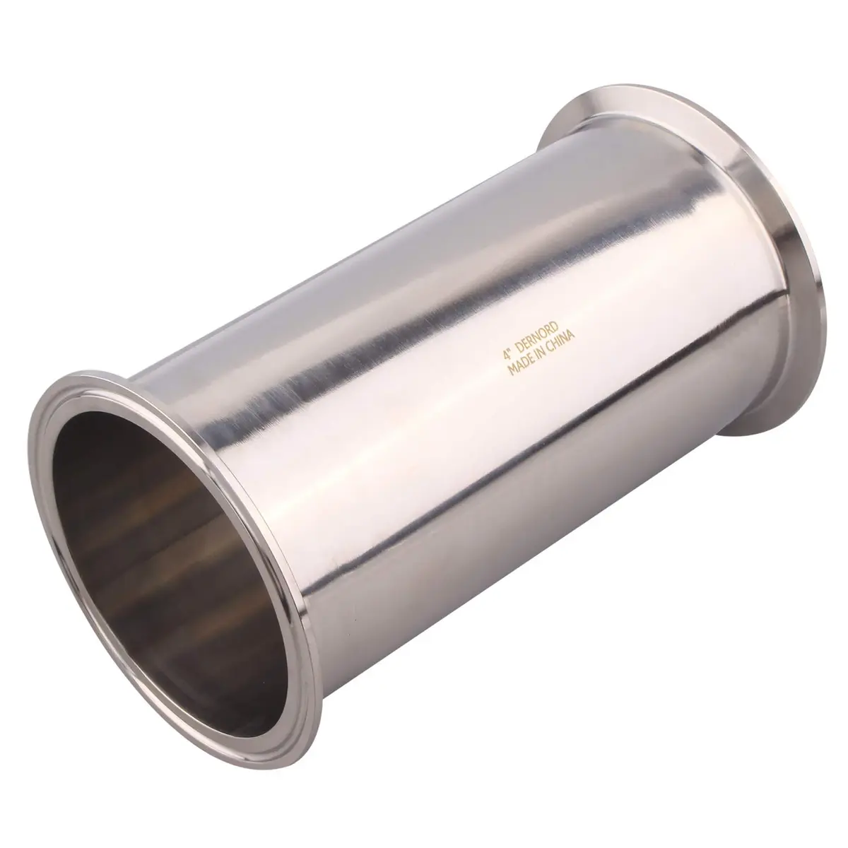 DERNORD Sanitary Spool Tube with Clamp Ends, Stainless Steel 304, 8 Inch | Seamless Round Tubing for Sanitary Use - view 2