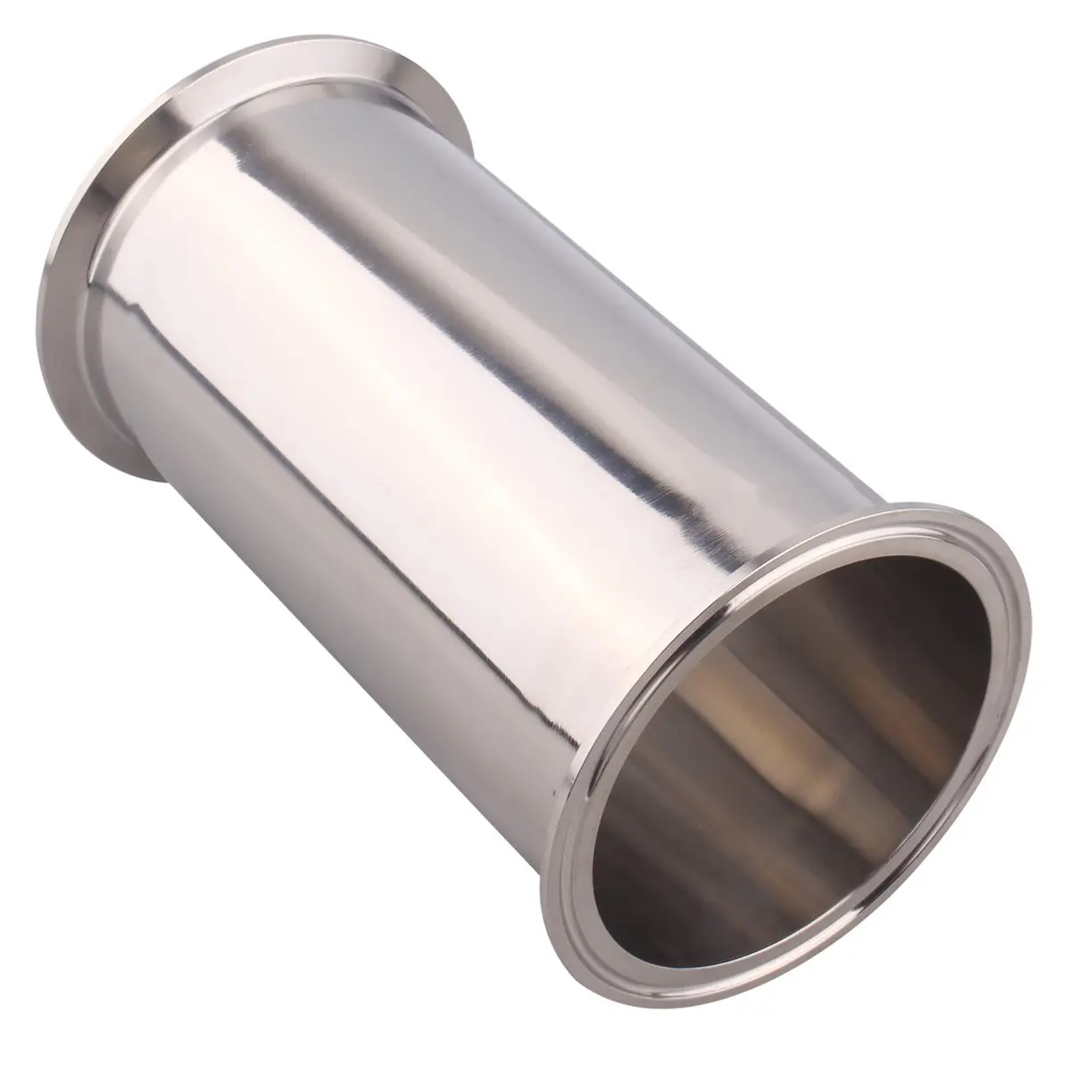 DERNORD Sanitary Spool Tube with Clamp Ends, Stainless Steel 304, 8 Inch | Seamless Round Tubing for Sanitary Use - view 3