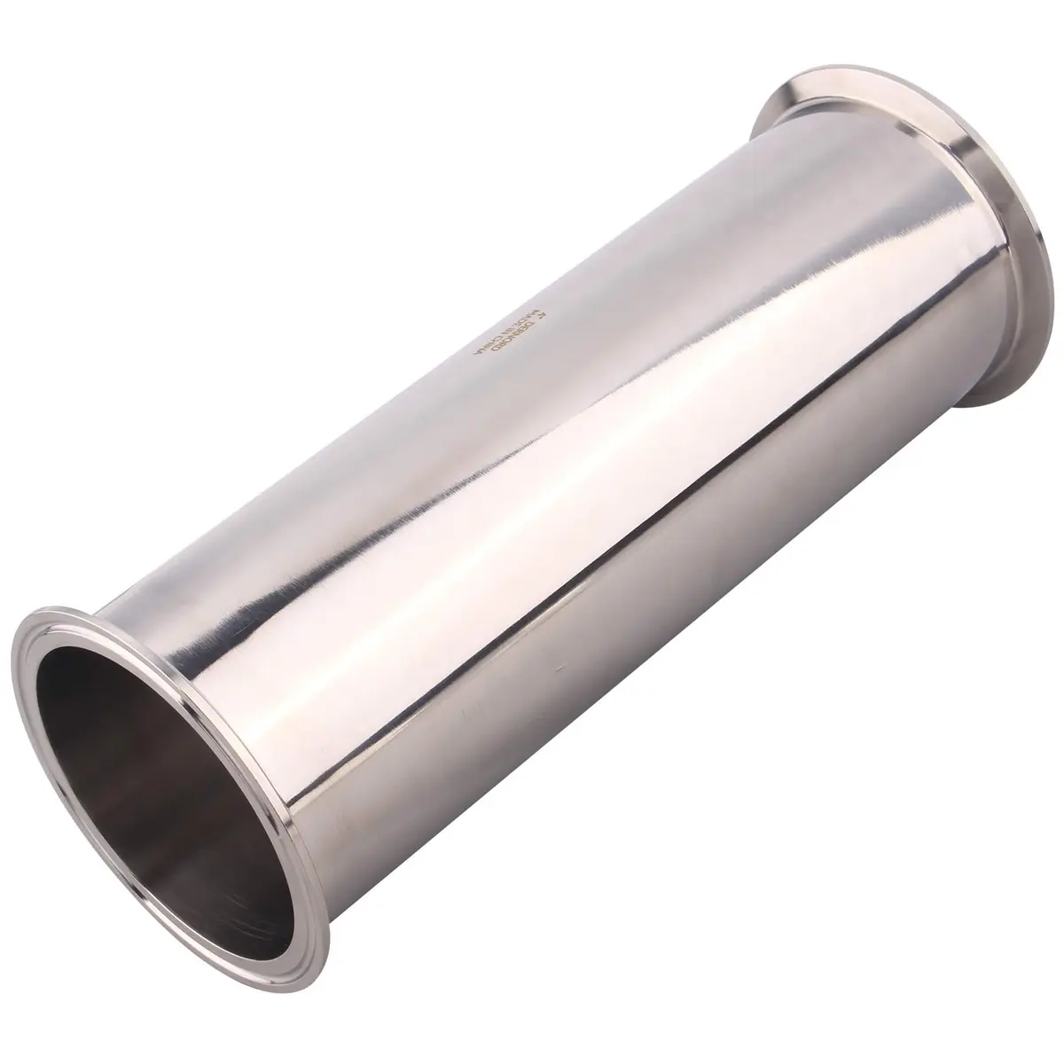 DERNORD Sanitary Spool Tube 12 Inch Stainless Steel Seamless with Clamp Ends | 4" Tri Clamp Flange - view 3