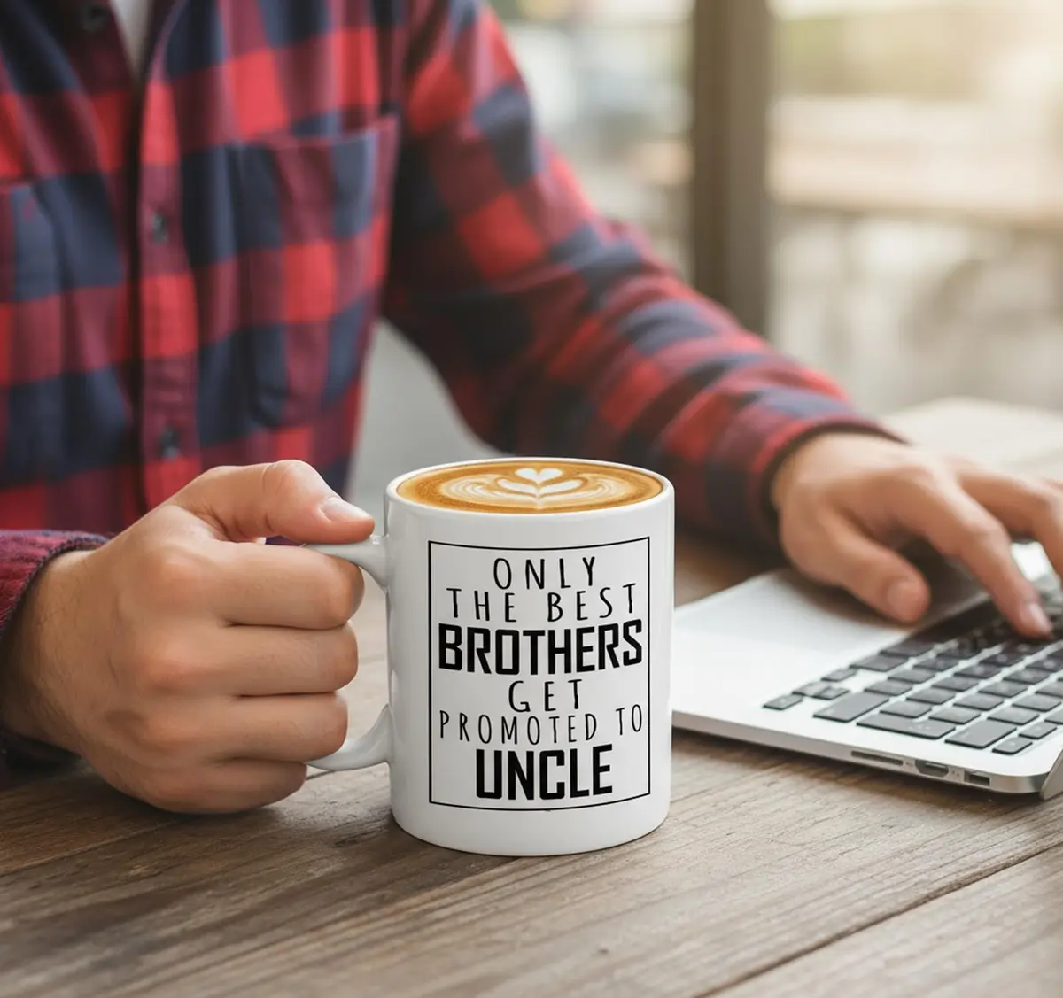 Veracco Uncle Mug, Promoted to Uncle Pregnancy Announcement Gift, Ceramic Coffee Mug 325ml (11 fl oz) - view 5