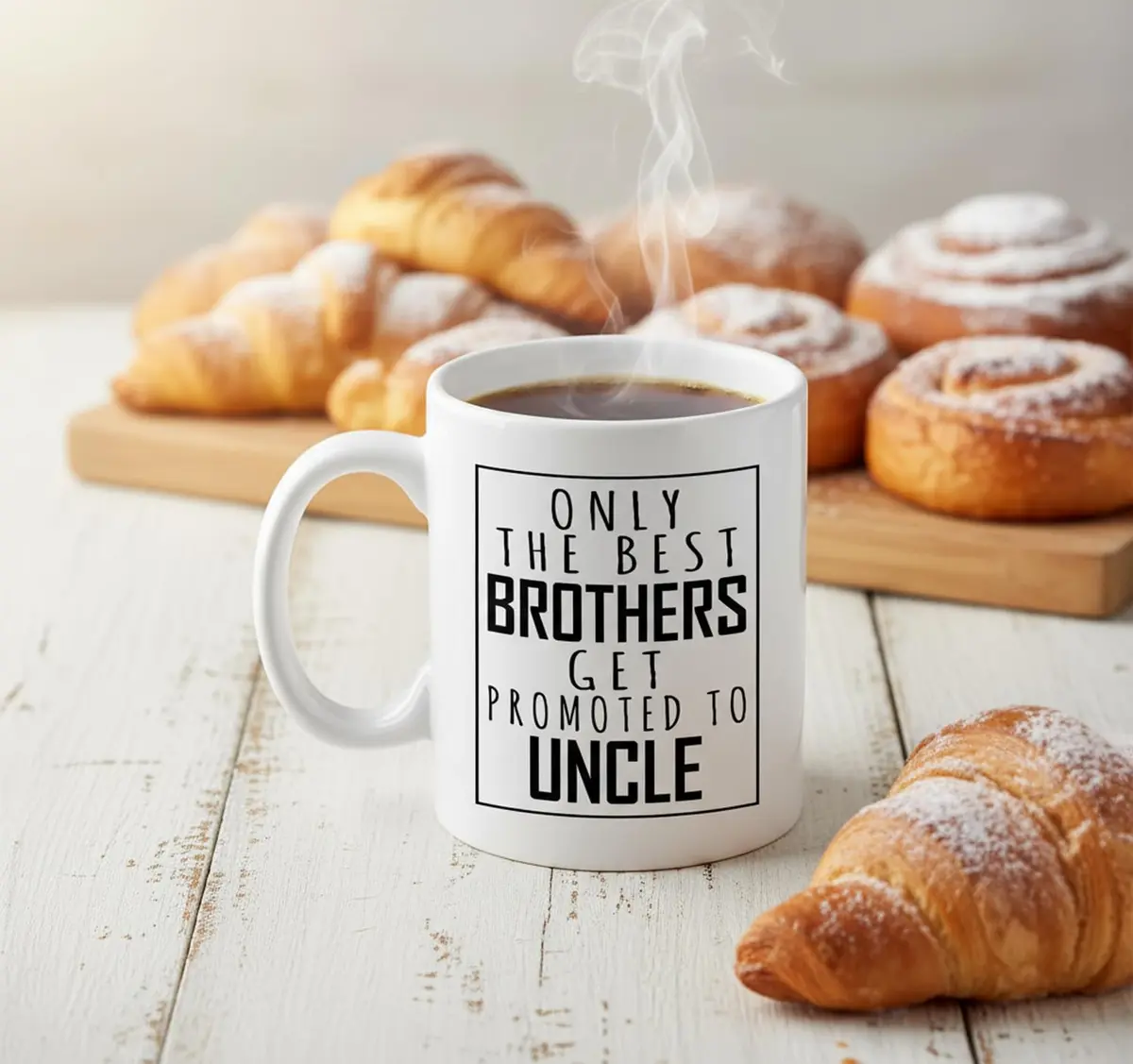 Veracco Uncle Mug, Promoted to Uncle Pregnancy Announcement Gift, Ceramic Coffee Mug 325ml (11 fl oz) - view 3