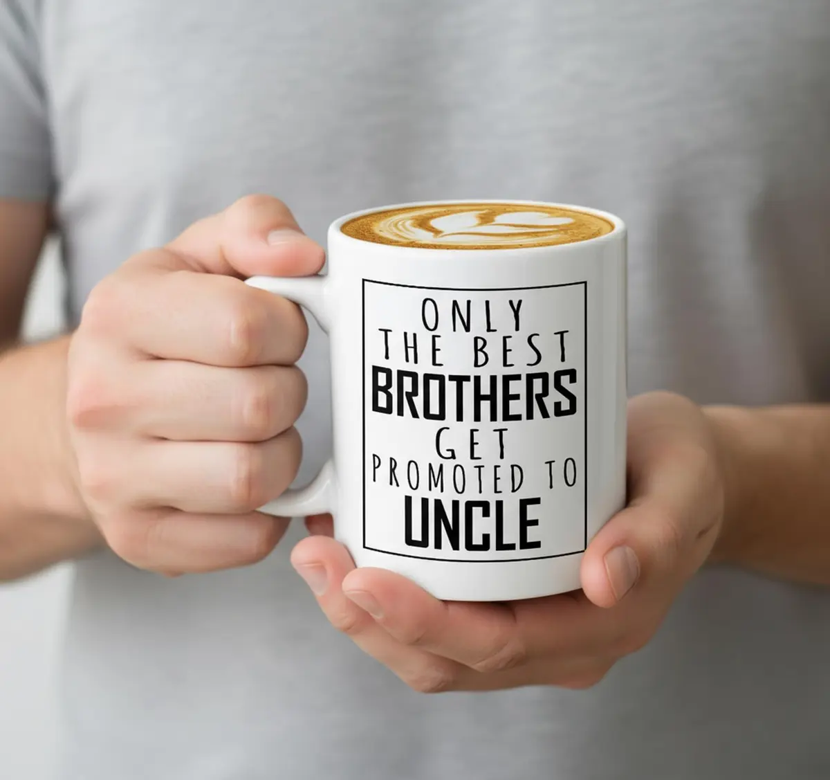 Veracco Uncle Mug, Promoted to Uncle Pregnancy Announcement Gift, Ceramic Coffee Mug 325ml (11 fl oz) - view 4