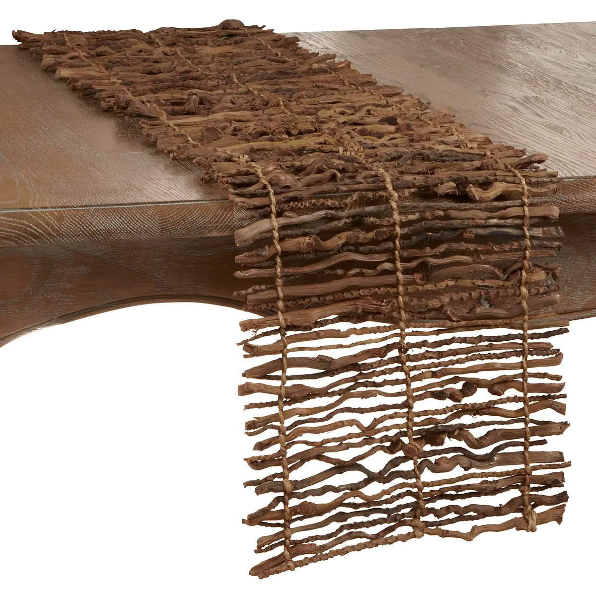 SARO LIFESTYLE Handwoven Manggar Coconut Table Runner 30cm (12") x 183cm (72") | Natural Textured Decorative Runner - main product image