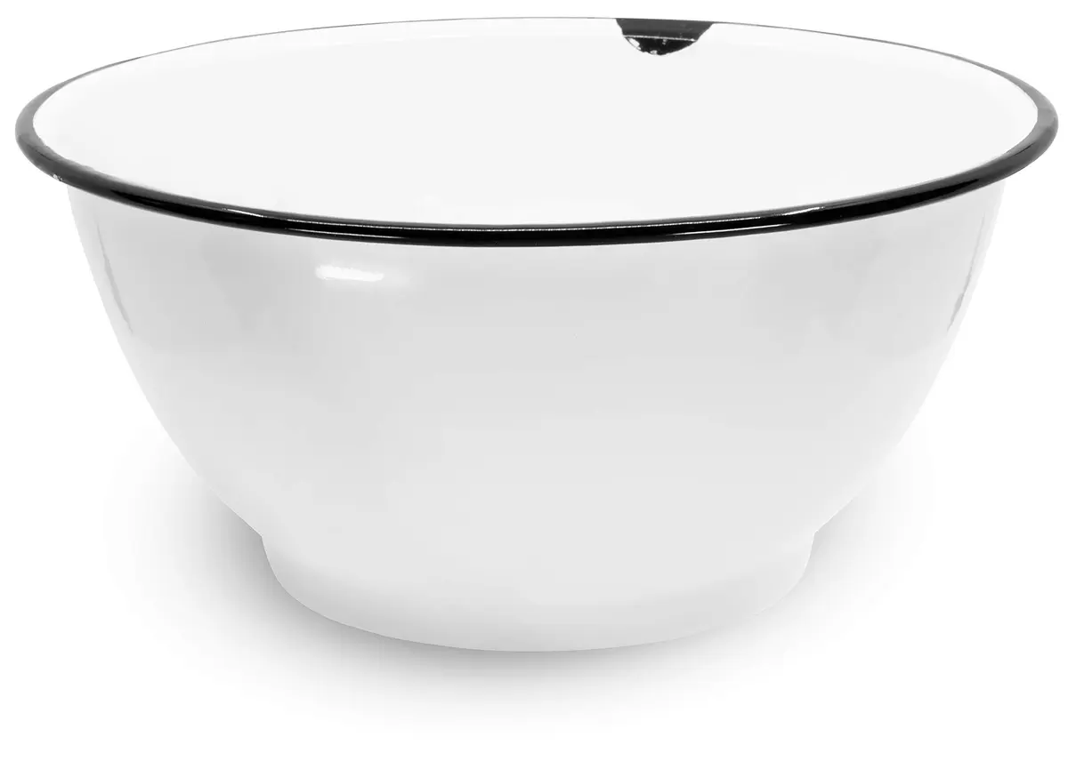 Red Co. Set of 2 Enamelware Metal Large Classic 4 qt Round Salad Serving Bowls | Vintage Style, Oven & Dishwasher Safe - view 7
