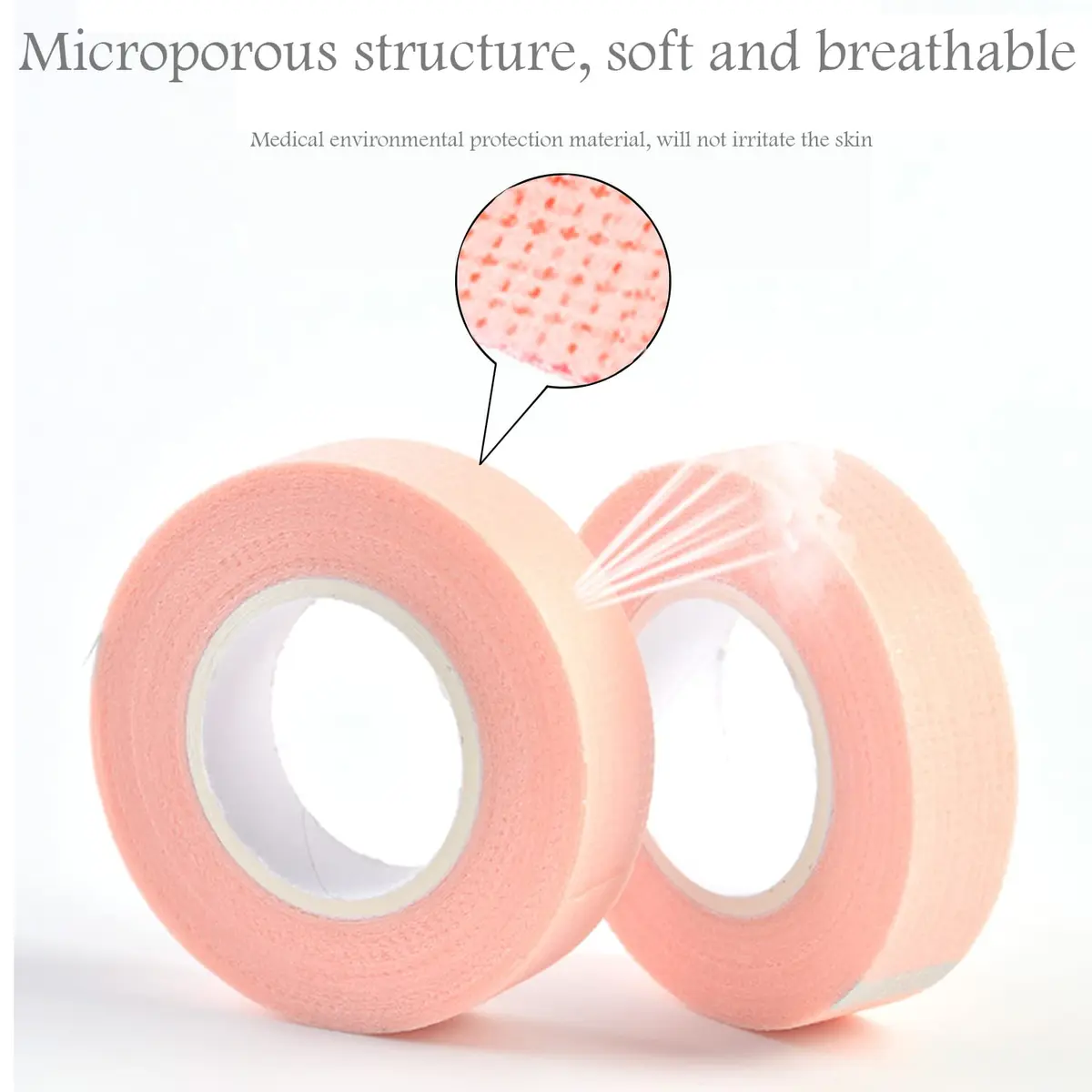 JASSINS Pink Adhesive Tape 9m | Breathable & Skin-Friendly Eyelash Extension Tape - view 2