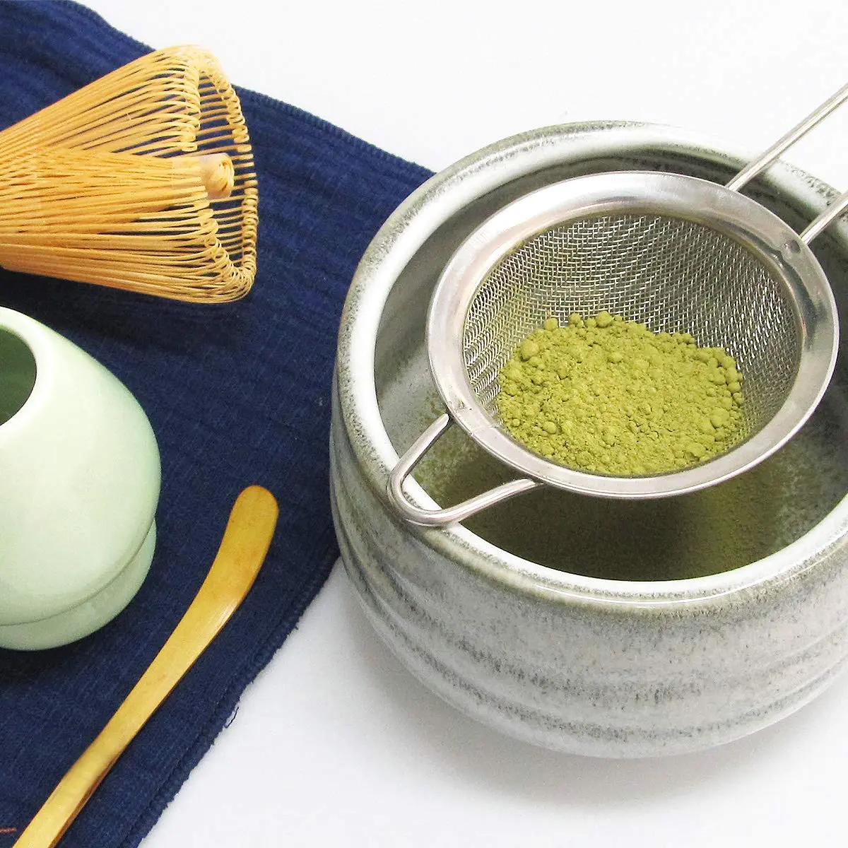 Artcome Matcha Tea Set, 7 Pcs | Traditional Japanese Ceremony Kit with Bamboo & Ceramic Tools - view 3