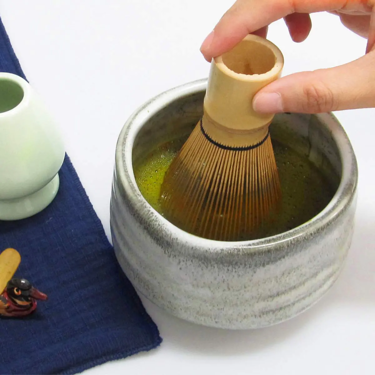 Artcome Matcha Tea Set, 7 Pcs | Traditional Japanese Ceremony Kit with Bamboo & Ceramic Tools - view 4