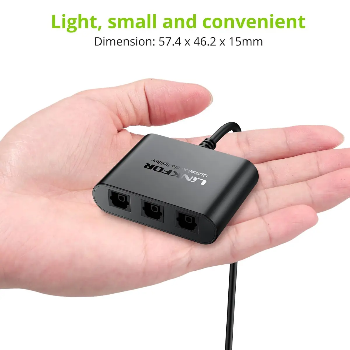 LiNKFOR 1x3 Optical Audio Splitter 40m Transmission | Digital Toslink Splitter for PS3, HDTV, STB, Amplifiers - view 6