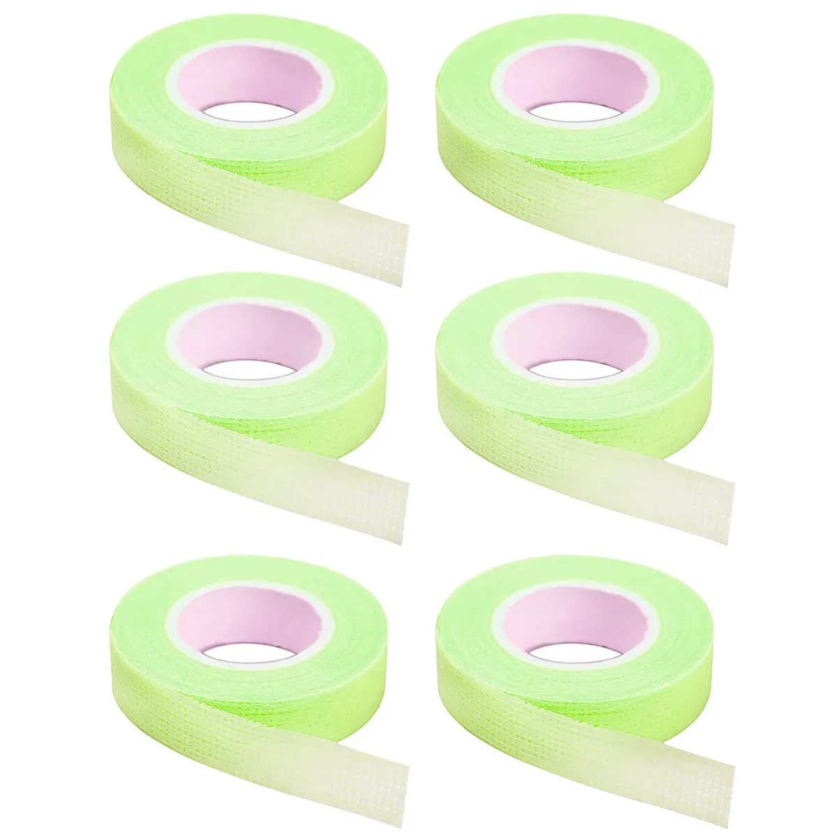 JASSINS Green Adhesive Tape 6 Rolls | Breathable & Skin-Friendly for Eyelash Extensions - main product image
