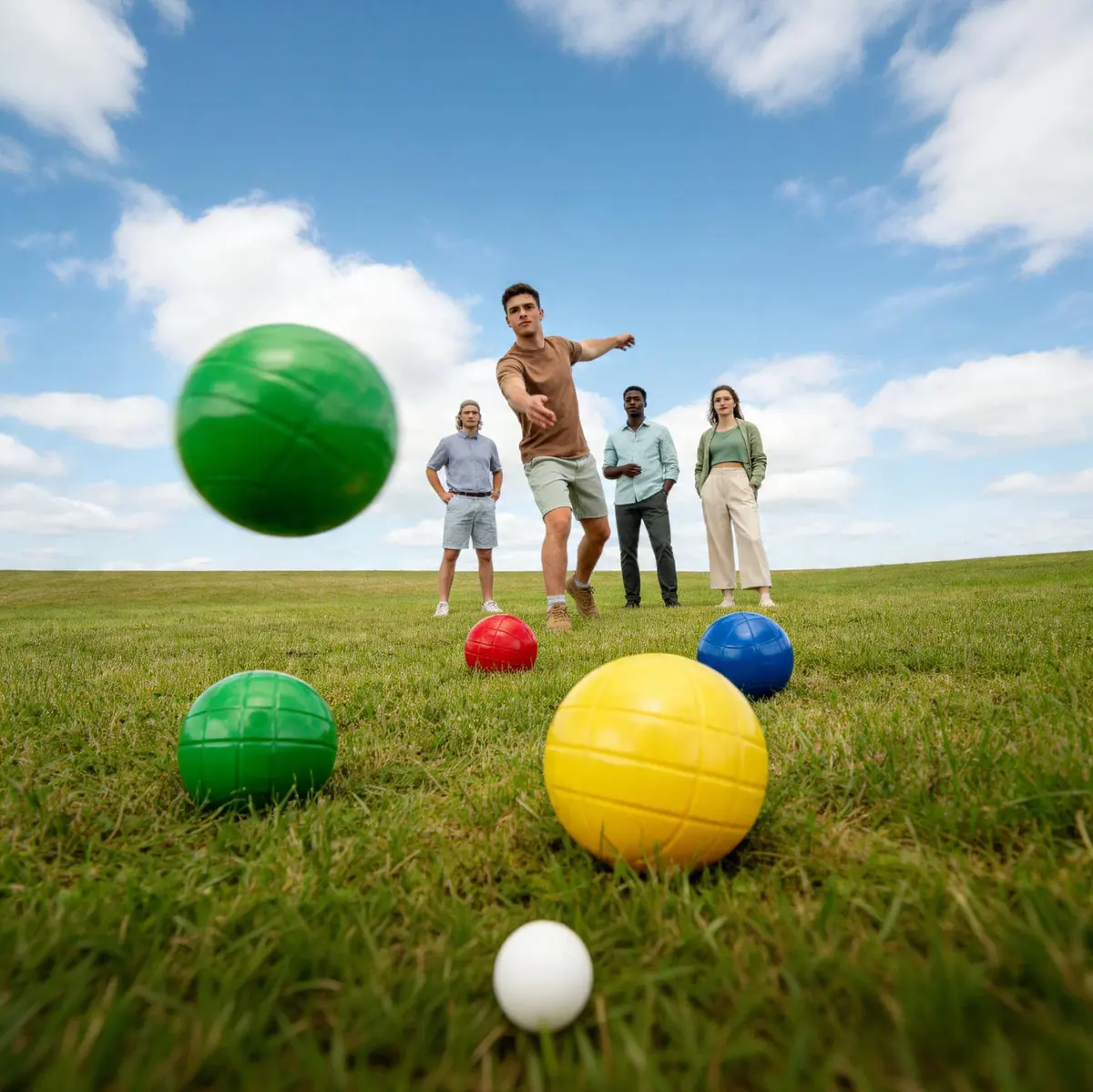 Pointyard 90mm Bocce Ball Set, 8 Premium PE Balls & Pallino Outdoor Game | All-Weather Lawn Game for 2-8 Players - view 2