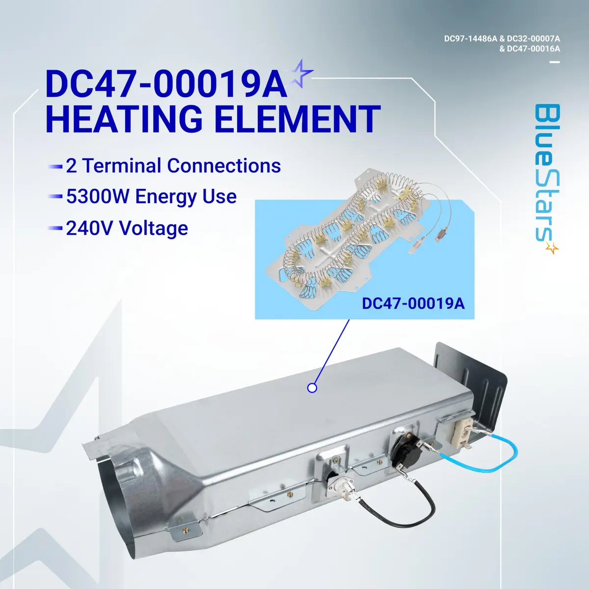 [BlueStars] Upgraded Dryer Heating Element Kit for Samsung & Kenmore | Exact Fit & Durable (70-120 chars) - view 4