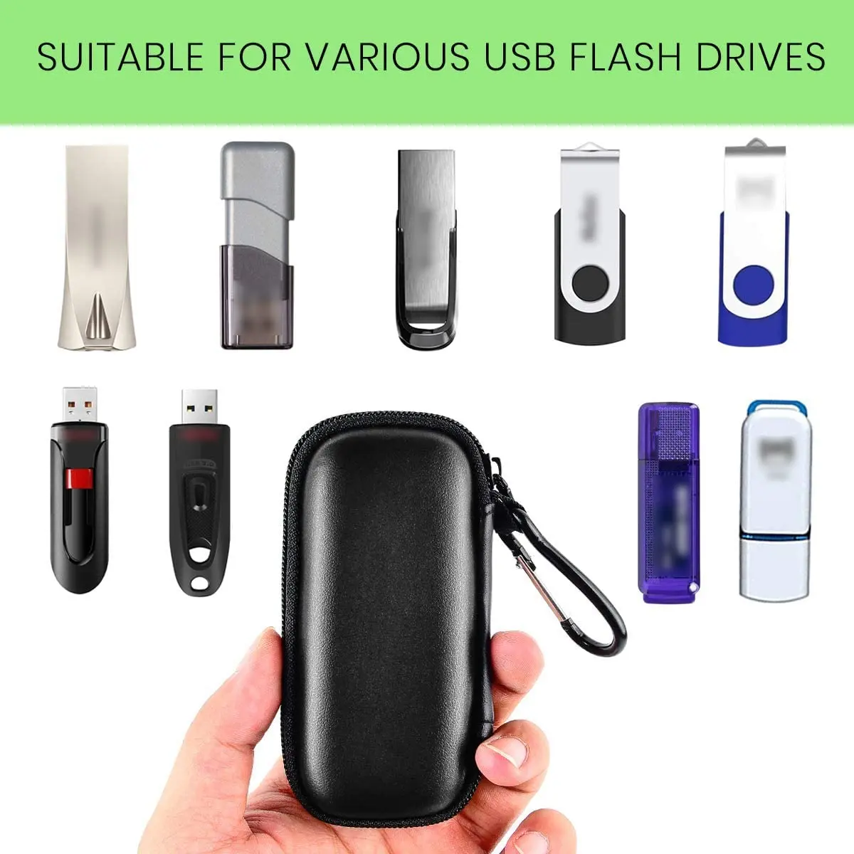 ALKOO USB Flash Drive Case, Memory Card Organizer | Compact Hard Shell Storage for SD & USB Drives - view 2
