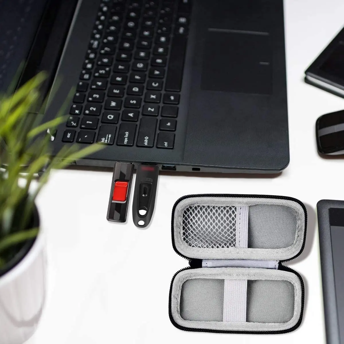 ALKOO USB Flash Drive Case, Memory Card Organizer | Compact Hard Shell Storage for SD & USB Drives - view 3