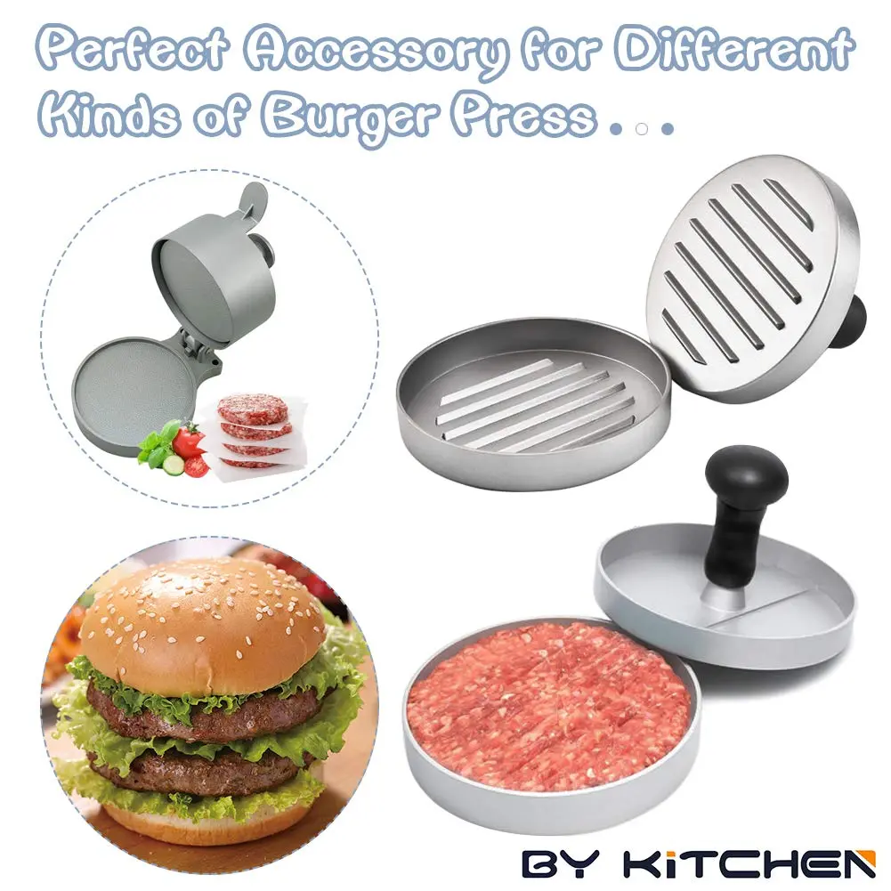 BY KITCHEN 5.5 x 5.5 Inch Burger Patty Paper Squares, 300 Count | Food Grade Parchment for Burgers, Cookies & Candy - view 3