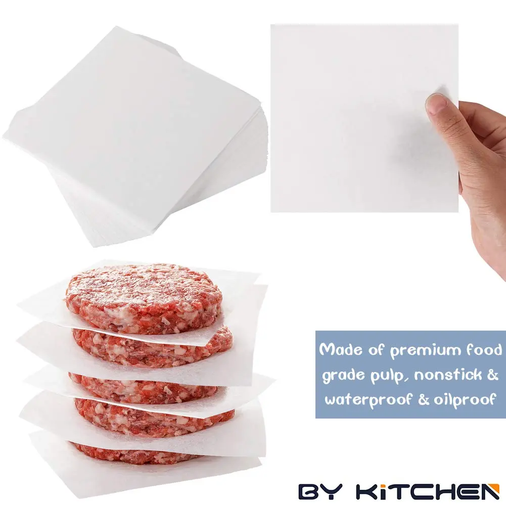 BY KITCHEN 5.5 x 5.5 Inch Burger Patty Paper Squares, 300 Count | Food Grade Parchment for Burgers, Cookies & Candy - view 4