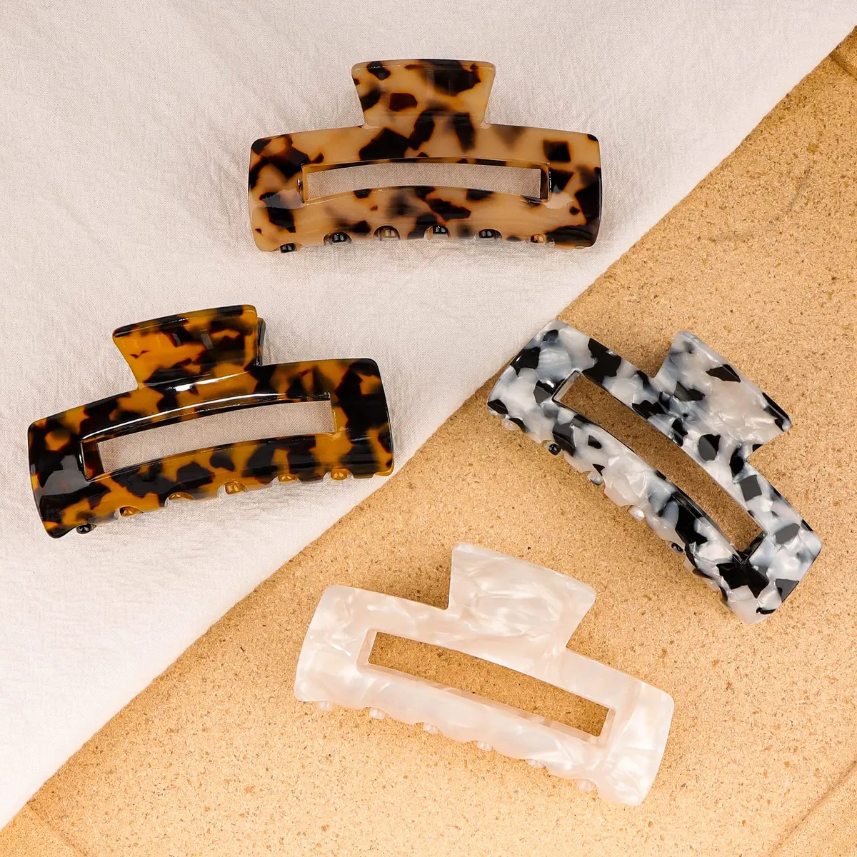 Magicsky Hair Claw Clips for Women Thick & Thin Hair | Elegant Tortoise Shell, 4 Pack - view 4