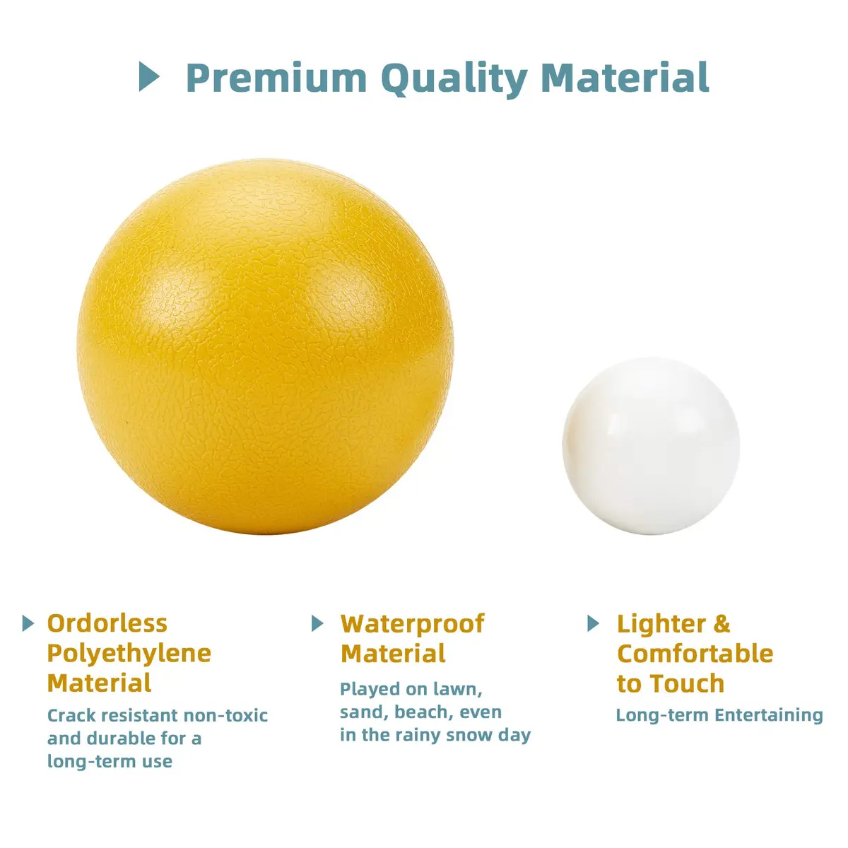 Pointyard 84mm PE Bocce Ball Set with Pallino & Carry Bag | Lightweight Beginner Backyard Game (8 Balls, 40mm Pallino) - view 3
