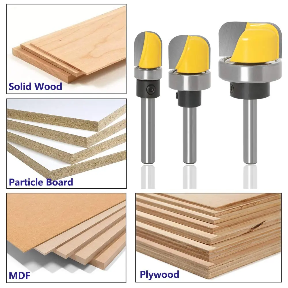 YAKAMOZ Router Bit Set 1/4" Shank | Micro-Grain Tungsten Carbide, Anti-Kickback, Precision for Woodworking - view 6