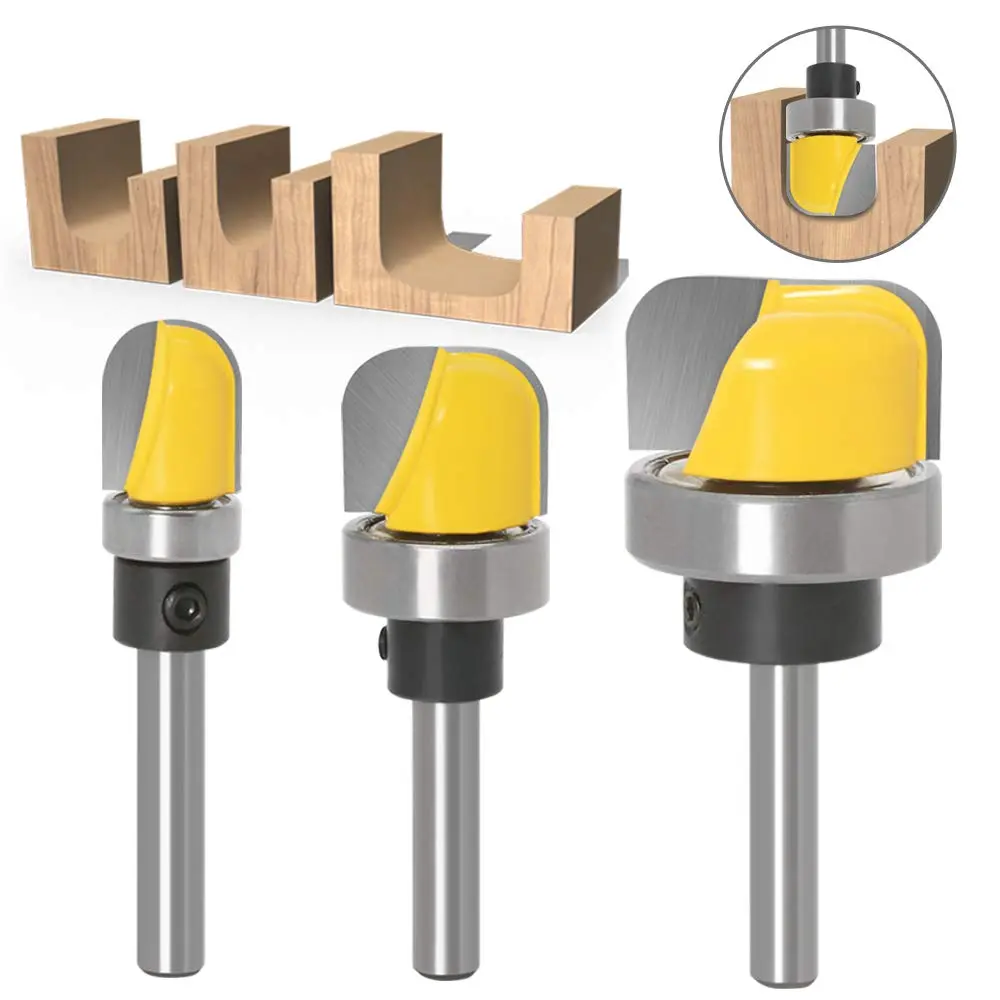 YAKAMOZ Router Bit Set 1/4" Shank | Micro-Grain Tungsten Carbide, Anti-Kickback, Precision for Woodworking - view 2