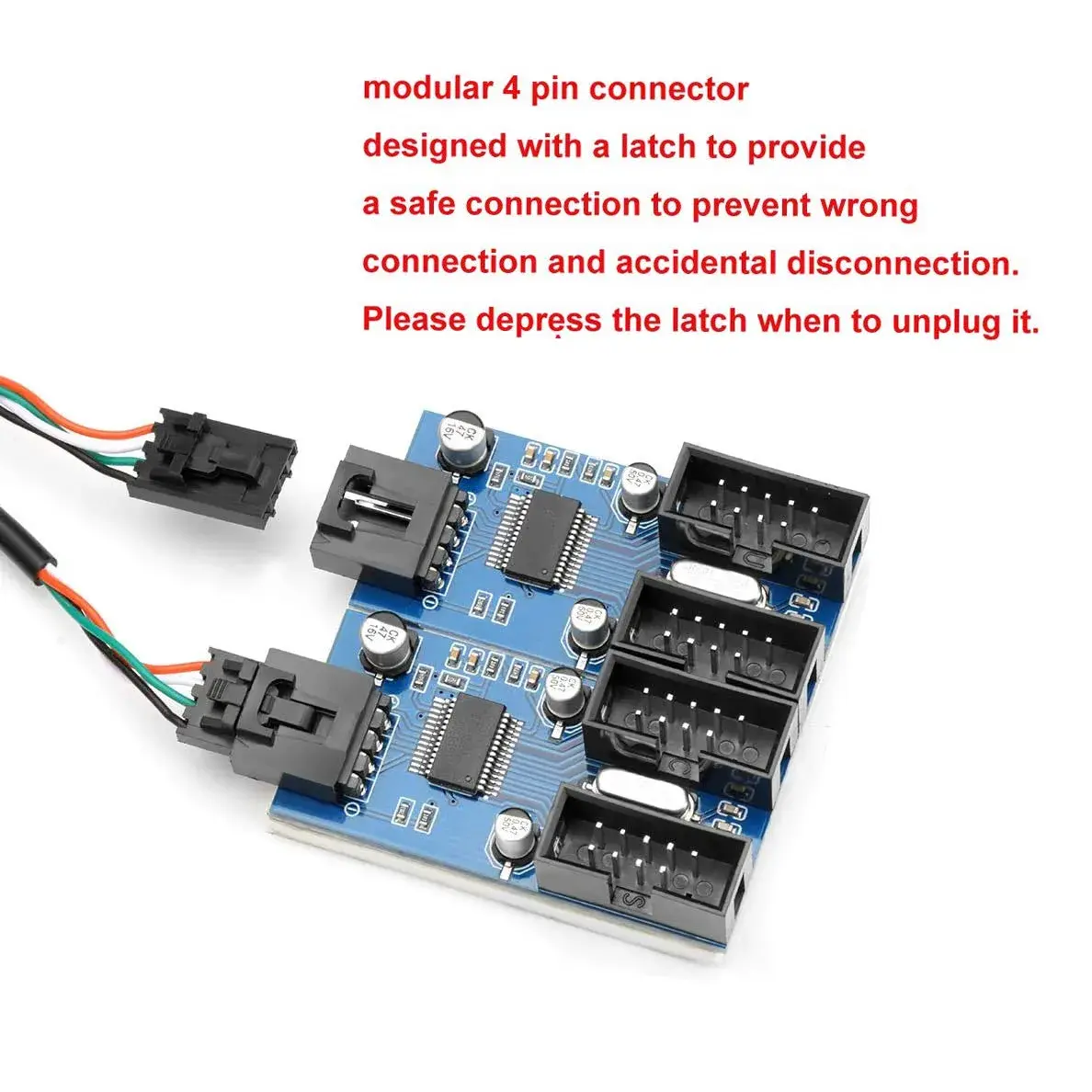 skineat USB 2.0 Splitter 1 to 4 Female Motherboard Hub | 30cm Cable - view 2