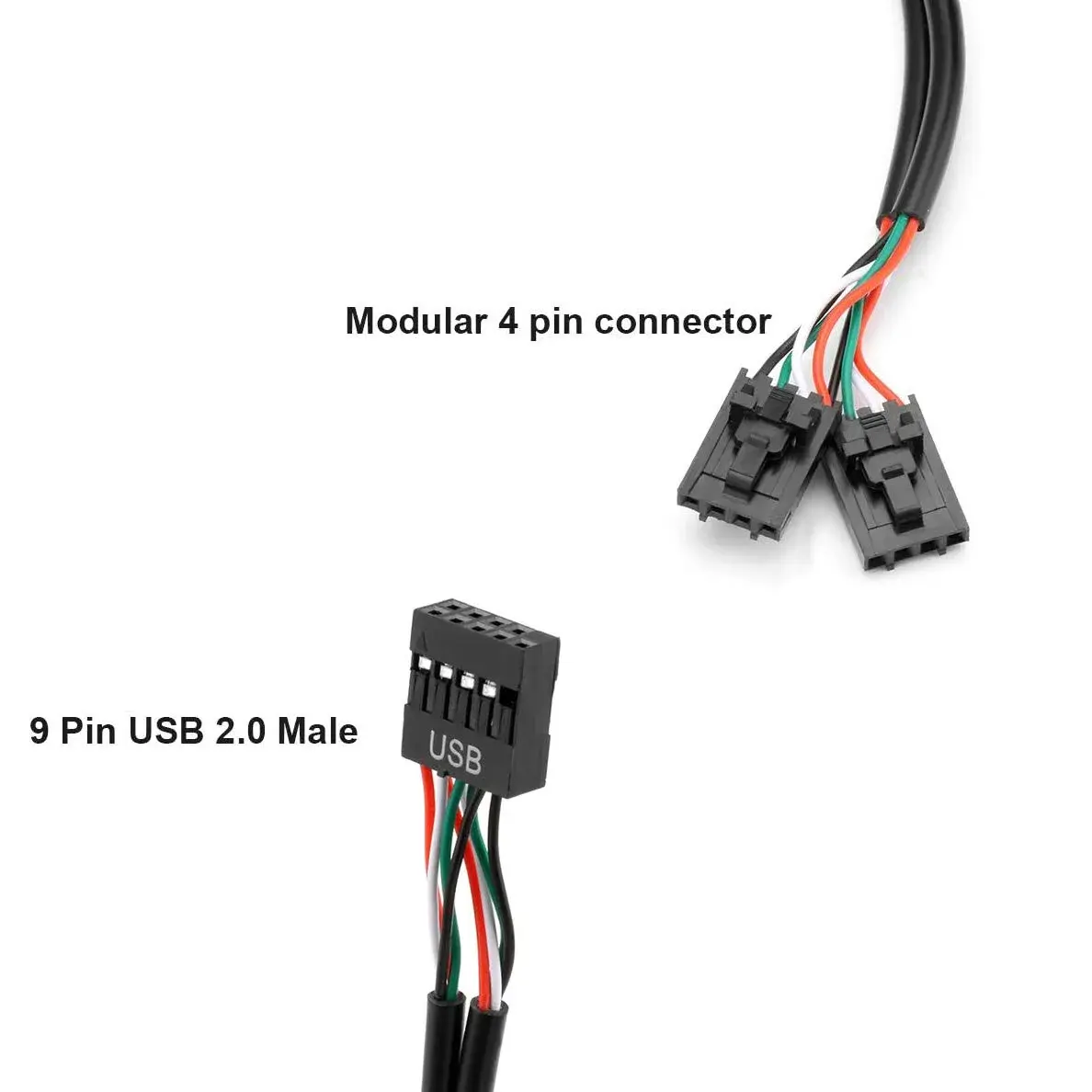 skineat USB 2.0 Splitter 1 to 4 Female Motherboard Hub | 30cm Cable - view 4