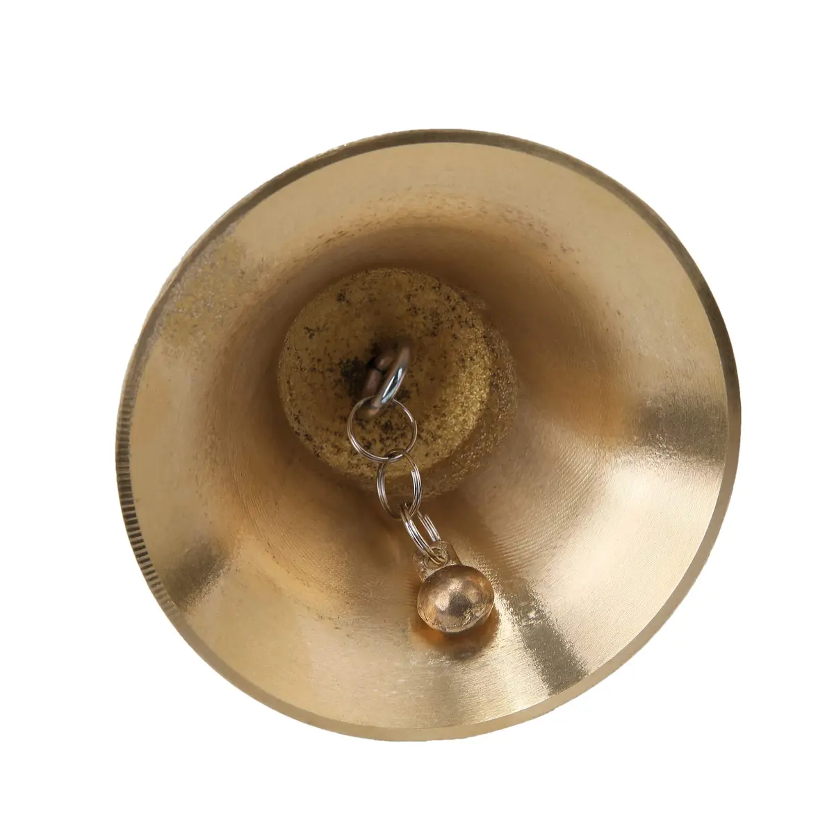 TDOCK Super Loud Solid Brass Hand Call Bell with Wooden Handle | 8 cm (3.15 inch) - view 3