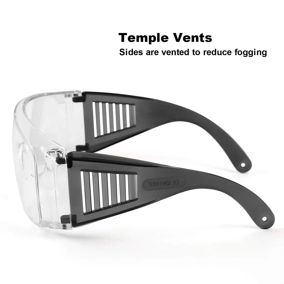 LaneTop Shooting Glasses Over Eyeglasses, Anti Fog Eye Protection for Shooting Range, Clear Lens - view 5