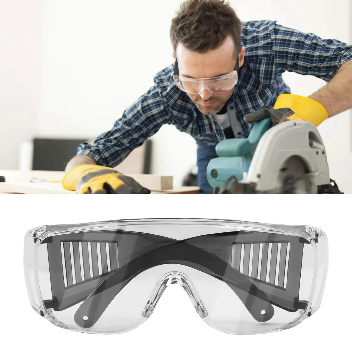 LaneTop Shooting Glasses Over Eyeglasses, Anti Fog Eye Protection for Shooting Range, Clear Lens - view 3