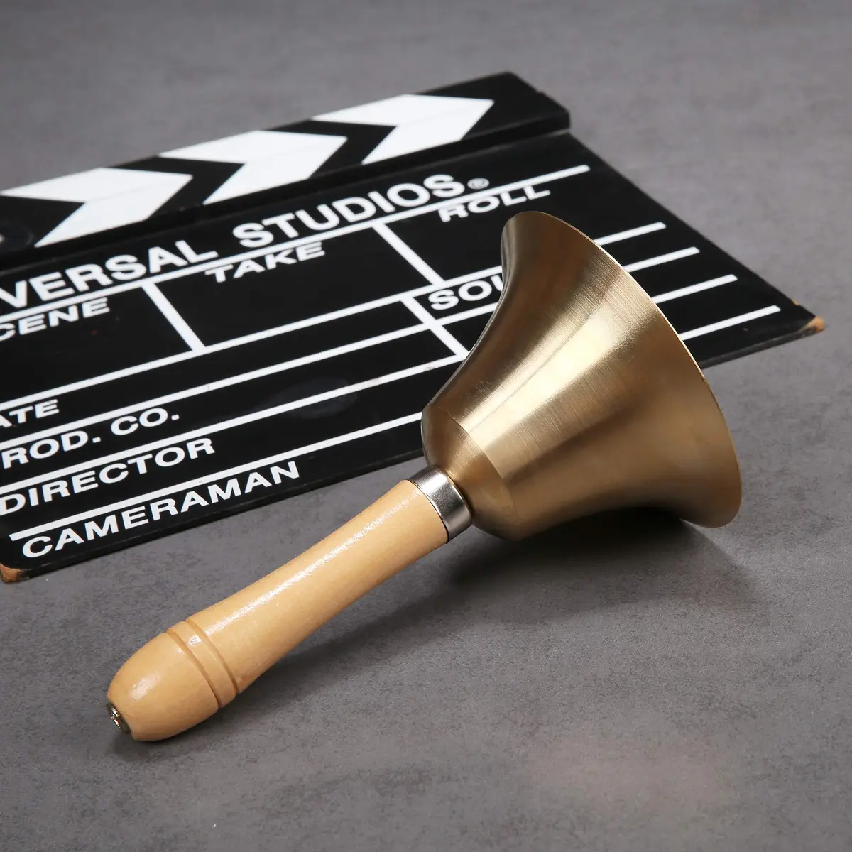 TDOCK Super Loud Solid Brass Hand Call Bell with Wooden Handle, 18.3 cm (7.2 inches) Height | Wedding, Prayer, Dinner, Service Bell - view 5