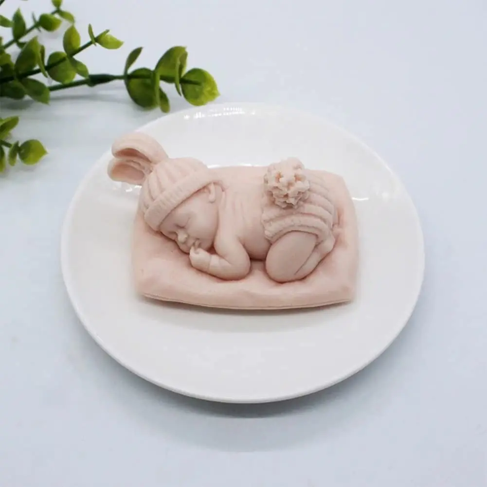 XLZSP 3D Cute Sleeping Baby Silicone Fondant Mold 10.4 cm (4.1 in) | DIY Cake Decorating Supplies - view 6