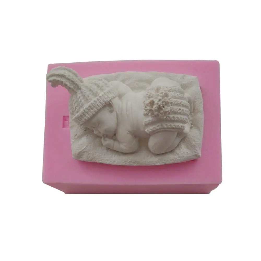 XLZSP 3D Cute Sleeping Baby Silicone Fondant Mold 10.4 cm (4.1 in) | DIY Cake Decorating Supplies - view 2