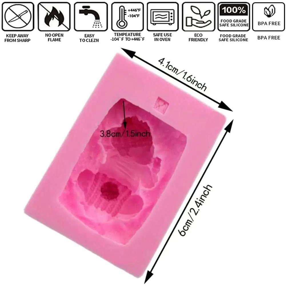 XLZSP 3D Cute Sleeping Baby Silicone Fondant Mold 10.4 cm (4.1 in) | DIY Cake Decorating Supplies - view 3