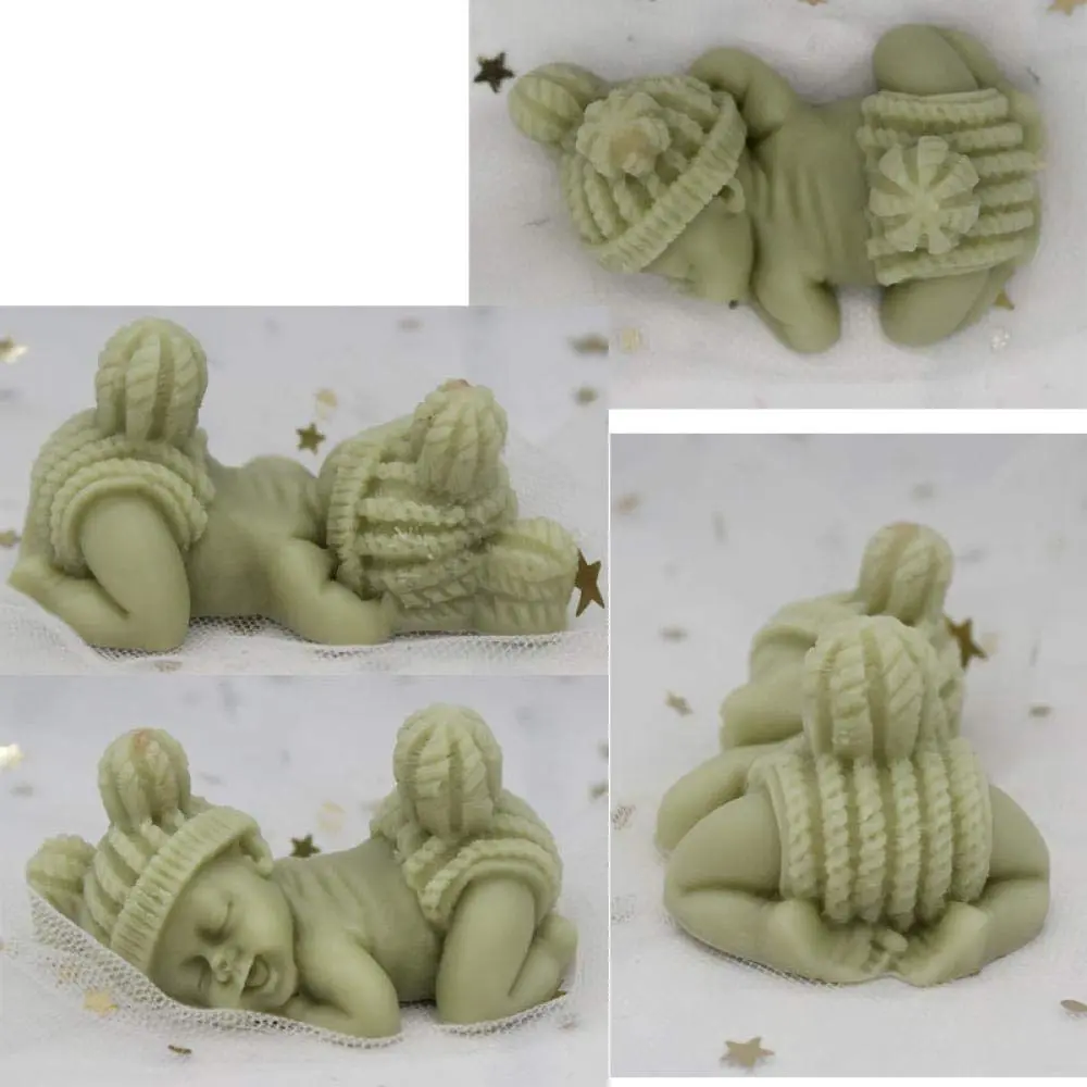 XLZSP 3D Cute Sleeping Baby Silicone Fondant Mold 124g (4.4oz) | DIY Cake Decorating Supplies for Mousse, Chocolate, Pudding - view 2