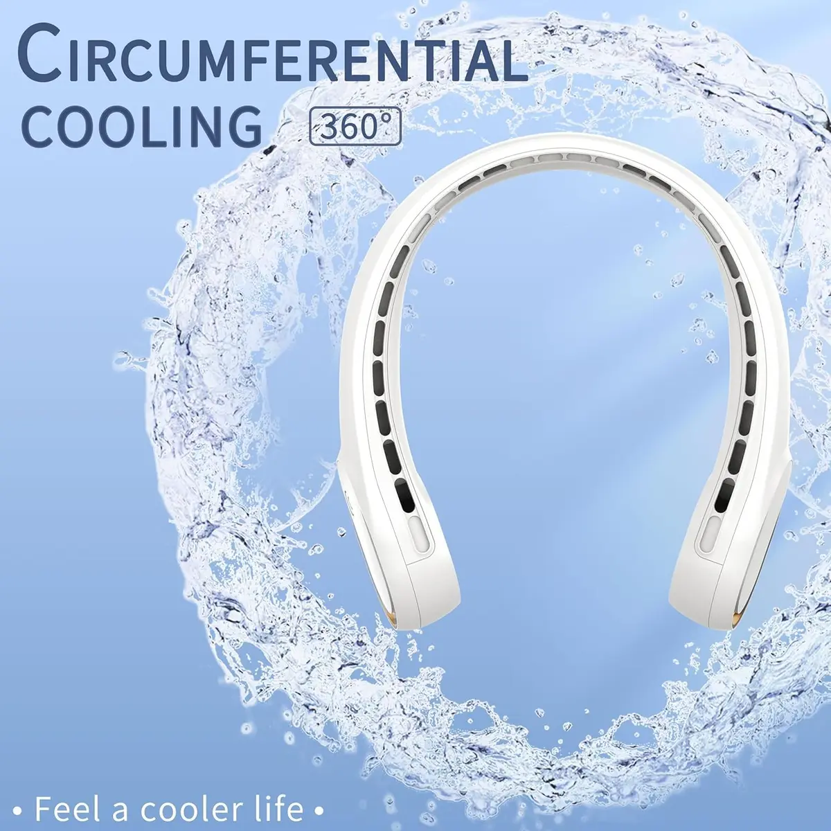 FrSara R5 Neck Fan with 4000mAh Battery | 360° Cooling, 3-Speed Portable Personal Fan - view 2