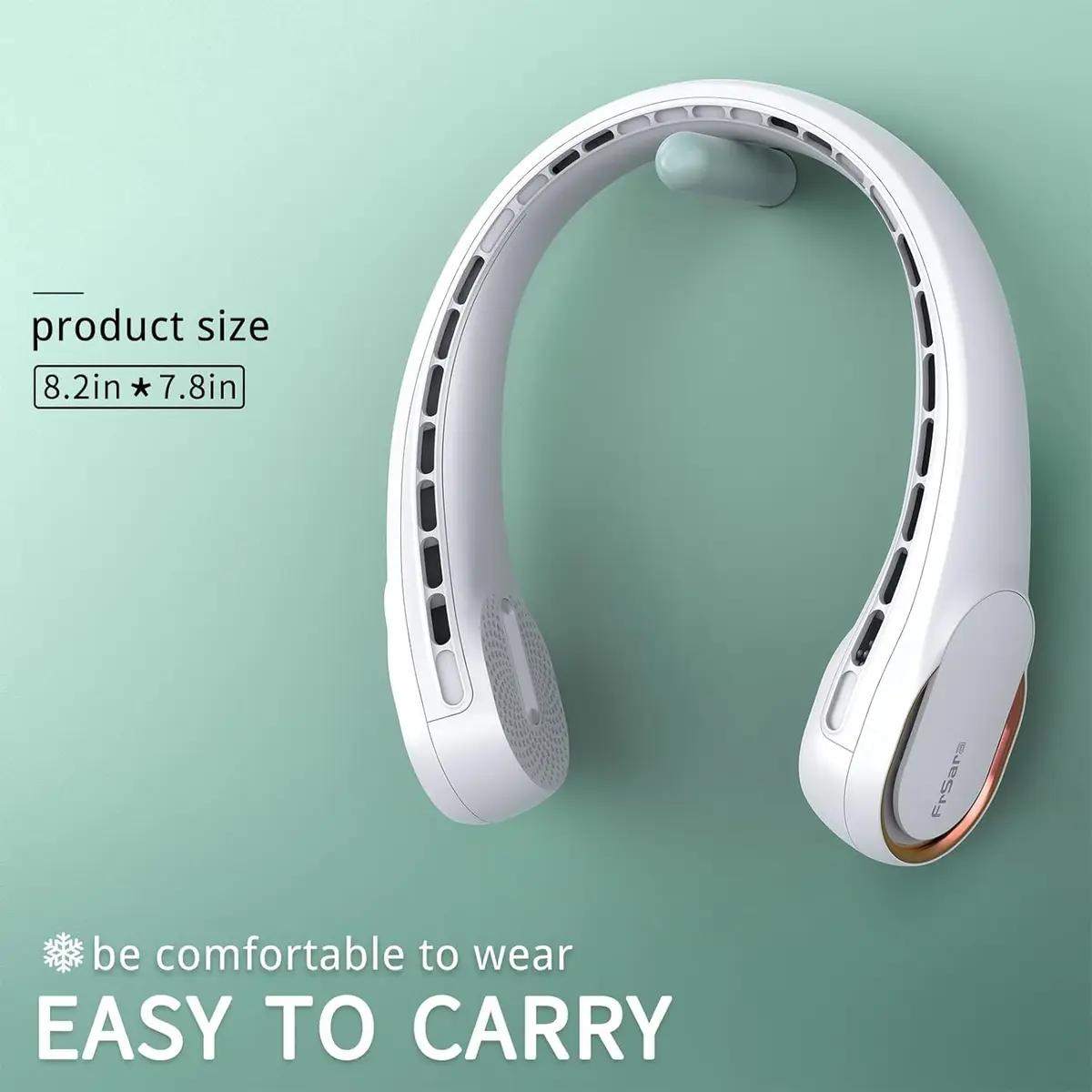FrSara R5 Neck Fan with 4000mAh Battery | 360° Cooling, 3-Speed Portable Personal Fan - view 3