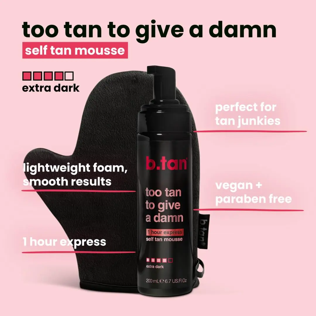 B.TAN Ultra Dark Self Tanner Mousse 197ml (6.7 Fl Oz) | 1 Hour Express Bronzing Fake Tan Foam - view 3