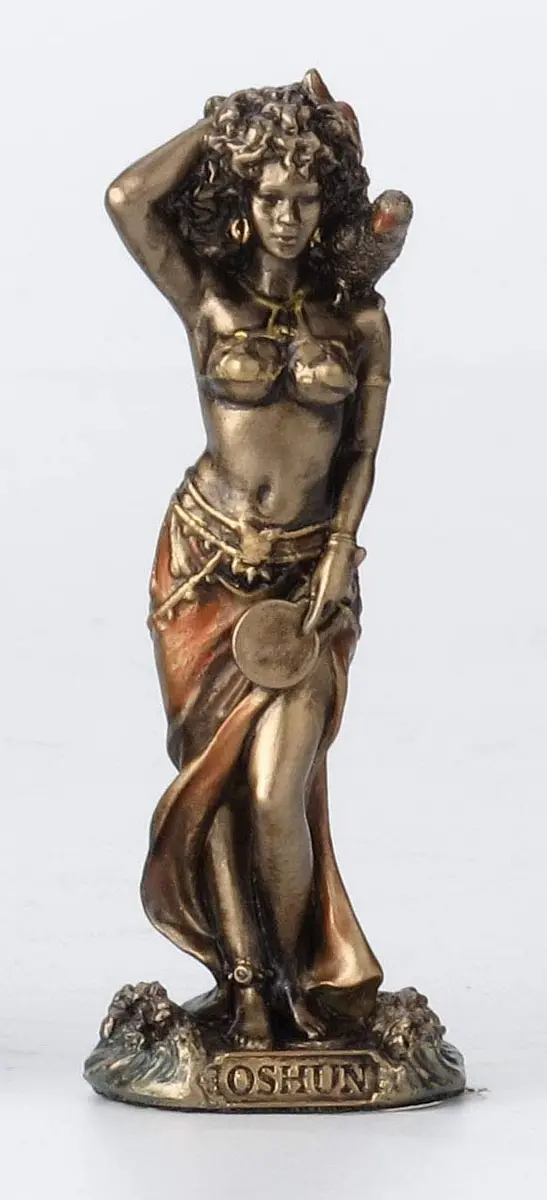 Veronese Design Oshun Santeria Goddess Statue 3.5 Inch | Antique Bronze Finish Home Decor - main product image