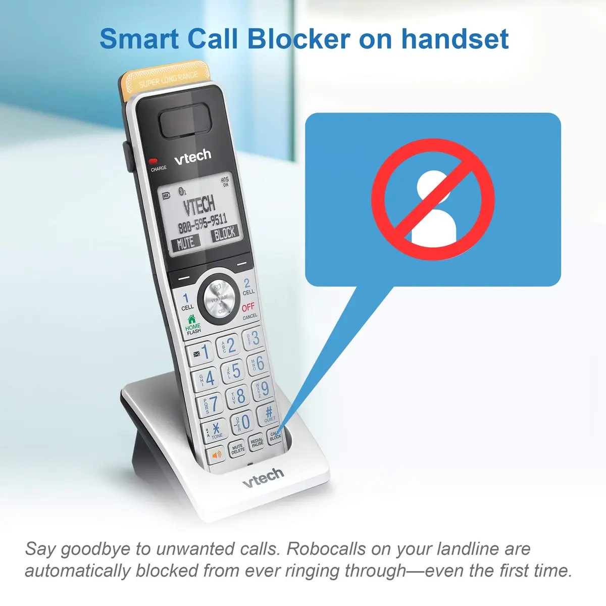 VTech IS8101 Accessory Handset for IS8151 Phones with Long Range up to 2300 Feet | Call Blocking & Connect to Cell - view 5