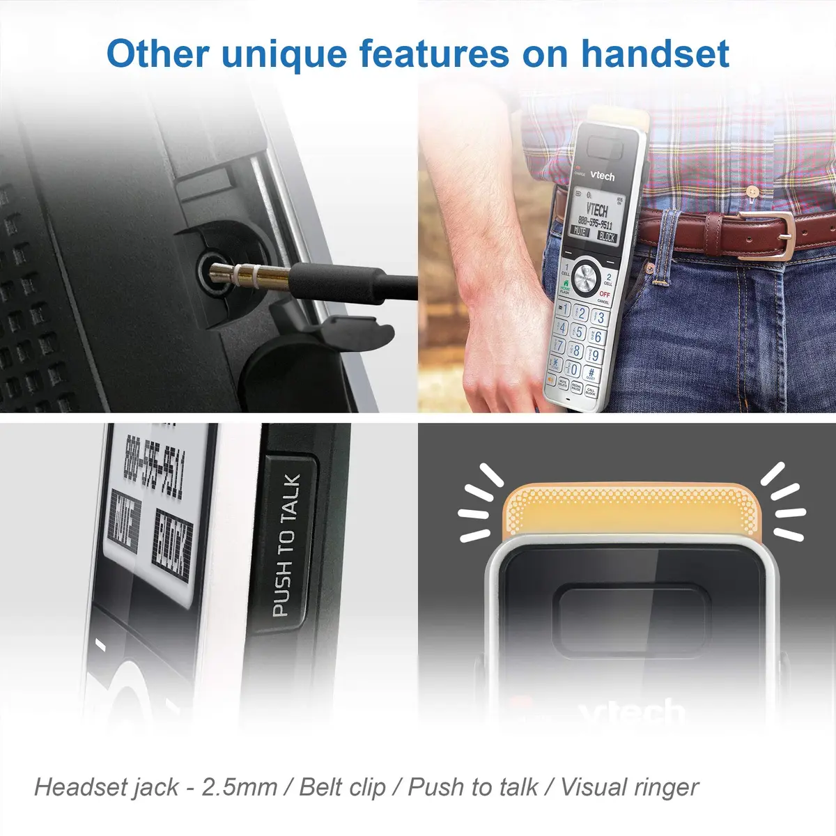 VTech IS8101 Accessory Handset for IS8151 Phones with Long Range up to 2300 Feet | Call Blocking & Connect to Cell - view 7