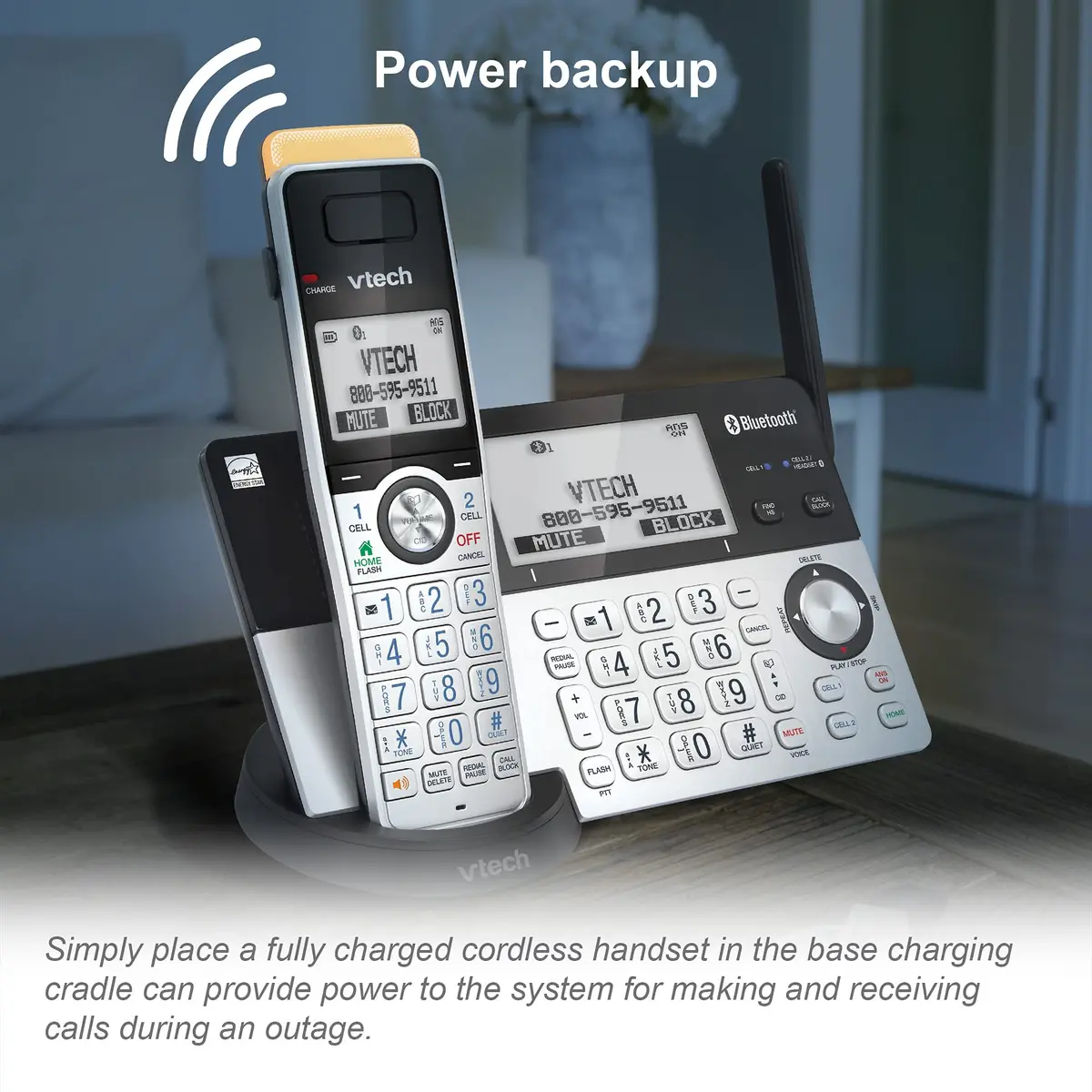 VTech IS8101 Accessory Handset for IS8151 Phones with Long Range up to 2300 Feet | Call Blocking & Connect to Cell - view 8