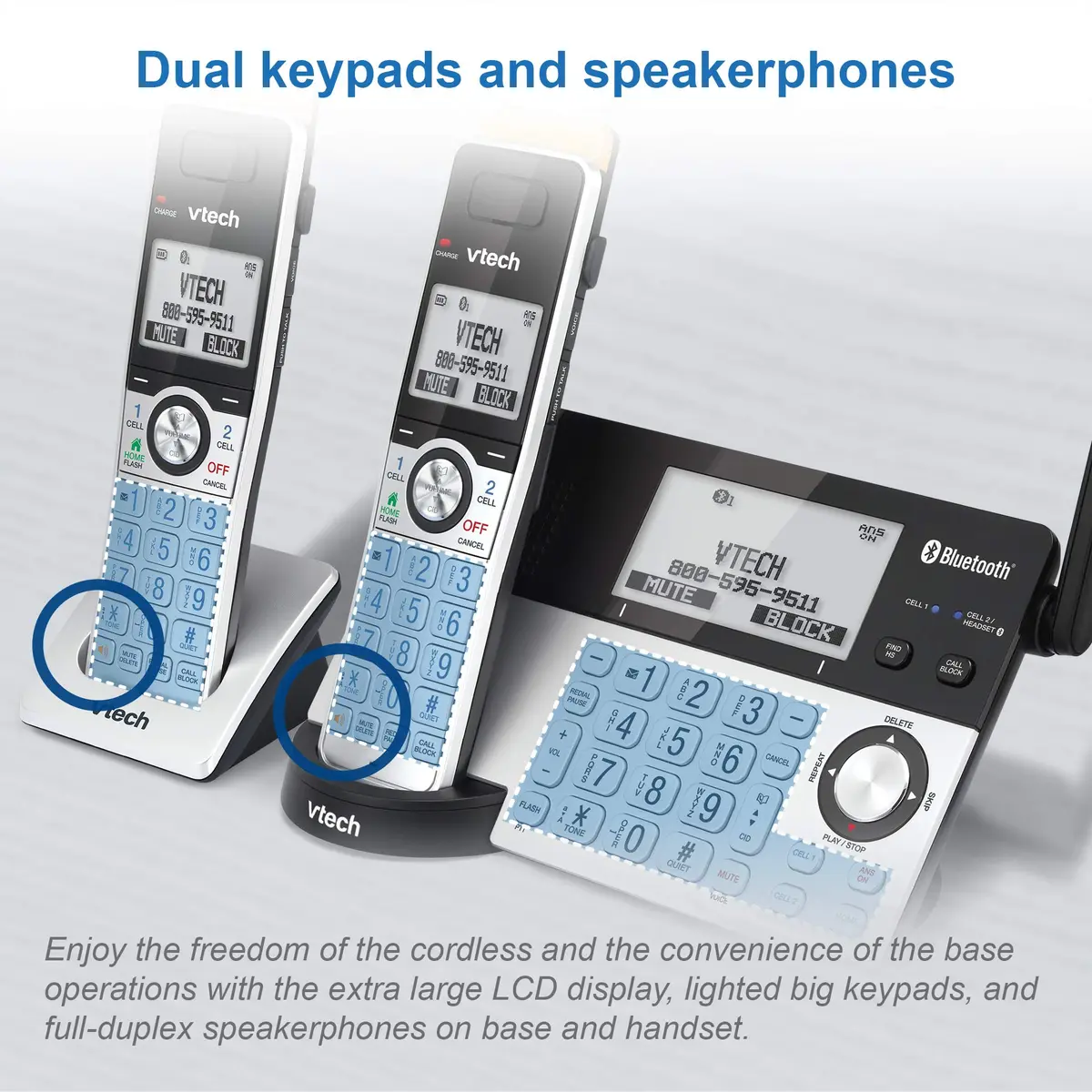 VTech IS8101 Accessory Handset for IS8151 Phones with Long Range up to 2300 Feet | Call Blocking & Connect to Cell - view 9